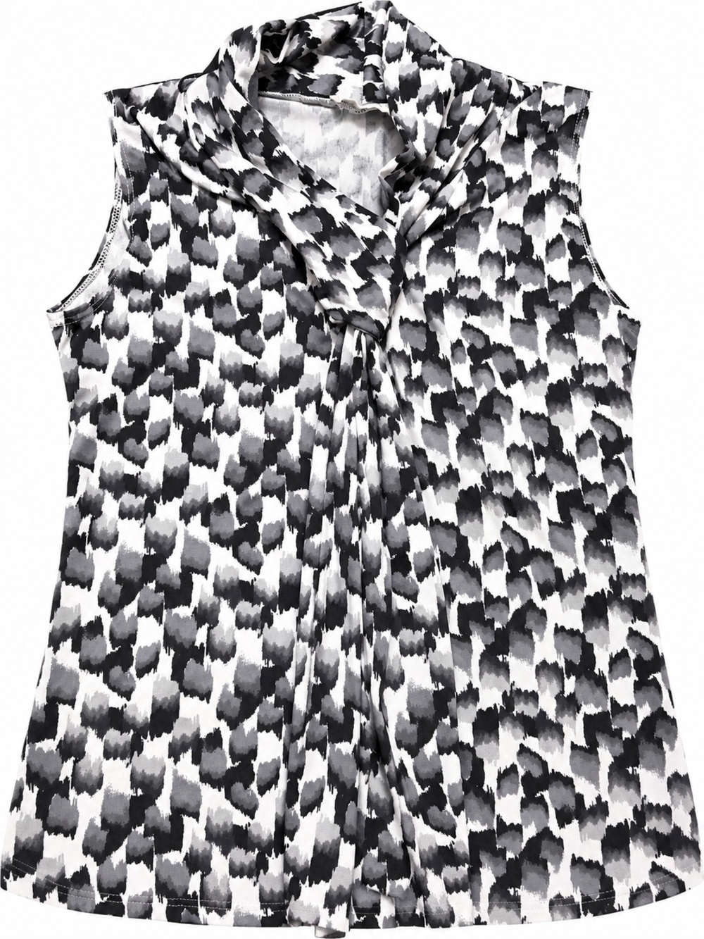 Tiffany & Grey Animal Print Blouse in Black & White Like New
